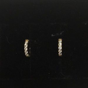 18kt Gold Plated Huggie Hoop Earrings 6 mm